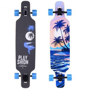 Playshion 39 Inch Drop Through Freestyle Longboard