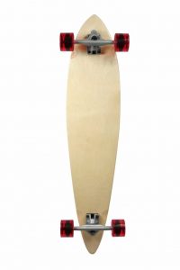 SCSK8 Natural Blank & Stained Assembled Pintail Longboard