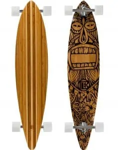Tiki Man Bamboo Skateboards Pintail Longboard