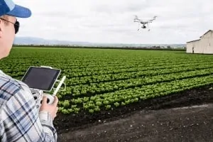 An agriculture drone. [Image Source: Miro.medium.com]