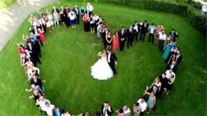 [Drone wedding photography. [Image Source: Hitched.co.uk]
