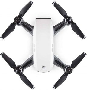 2) DJI Spark Alpine White Portable Mini Drone