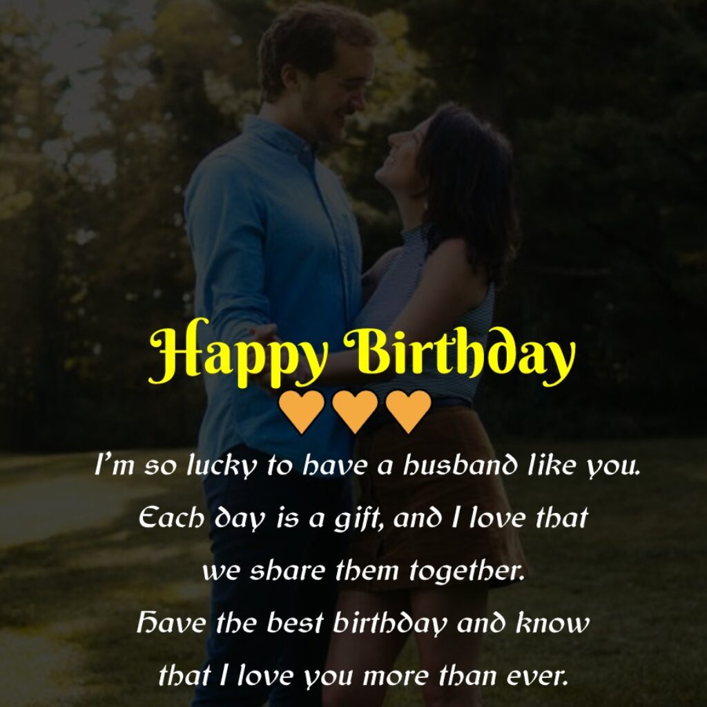 Happy Birthday To My Dear Husband – A5 Greeting Card With Envelope (Pickture-This)