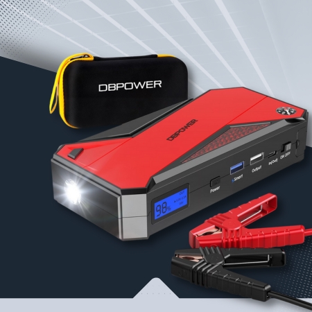 DBPOWER Peak 1600A 18000mAh Portable Car Jump Starter