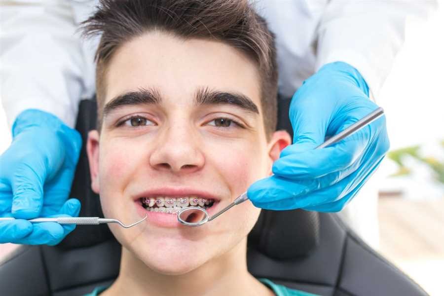 orthodontics and young man