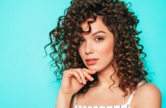 beautiful girl with curly hair