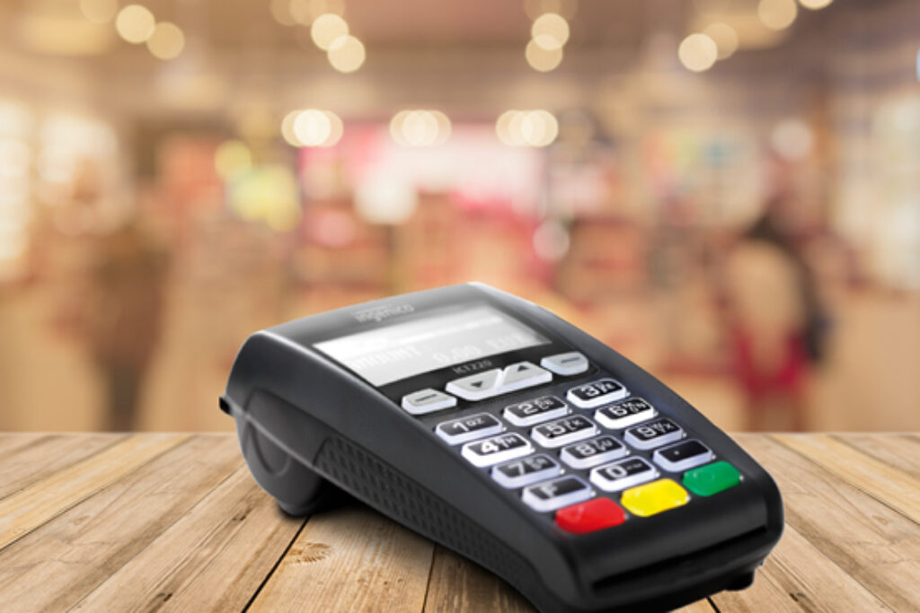 Countertop card machine for business