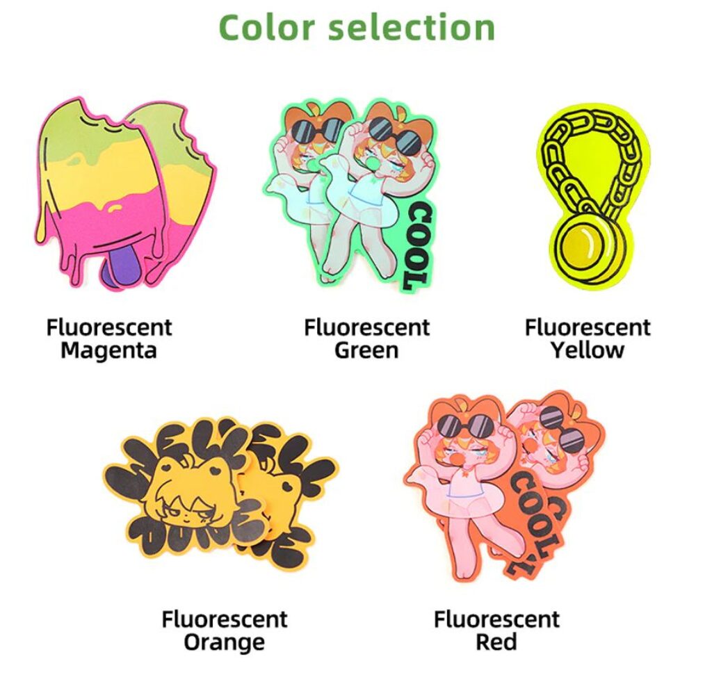 Unique Colors of Custom Fluorescent Stickers