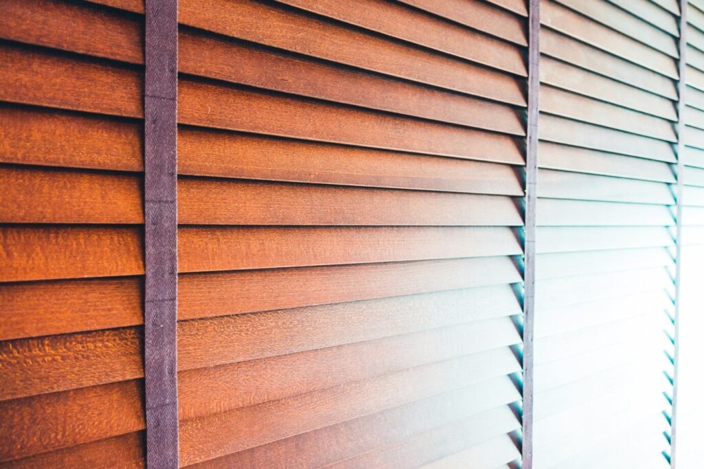wooden blinds