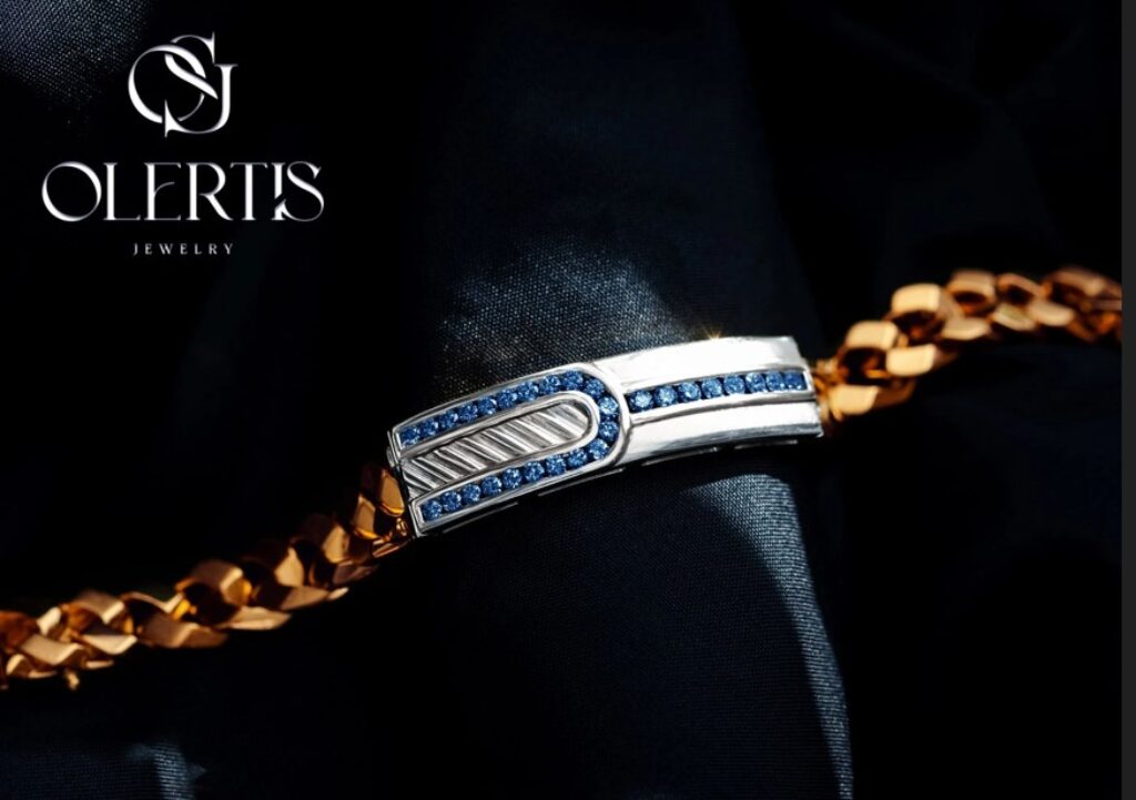 Men's bracelets made from silver and gold