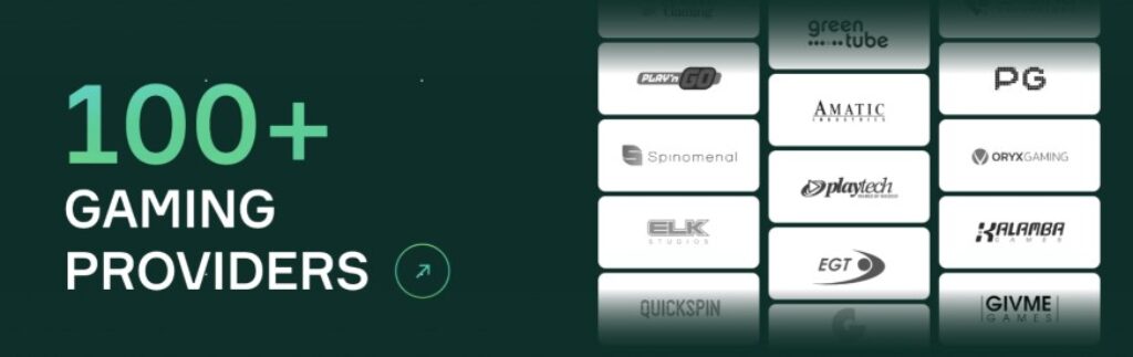 Over 100 gaming providers integrated into Soft2Bet’s casino platform, including Play’n GO, Playtech, and Quickspin